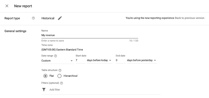 Date Range in Google Ad Manager